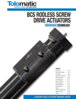 BCS RODLESS SCREW DRIVE ACTUATORS ENDURANCE TECHNOLOGY